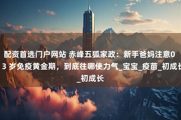 配资首选门户网站 赤峰五狐家政：新手爸妈注意0 - 3 岁免疫黄金期，到底往哪使力气_宝宝_疫苗_初成长